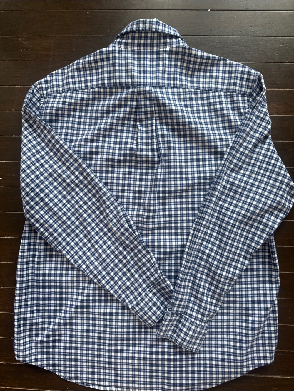 Vineyard Vines Men's Navy and White Plaid Button-Down Shirt - Picture 5 of 5